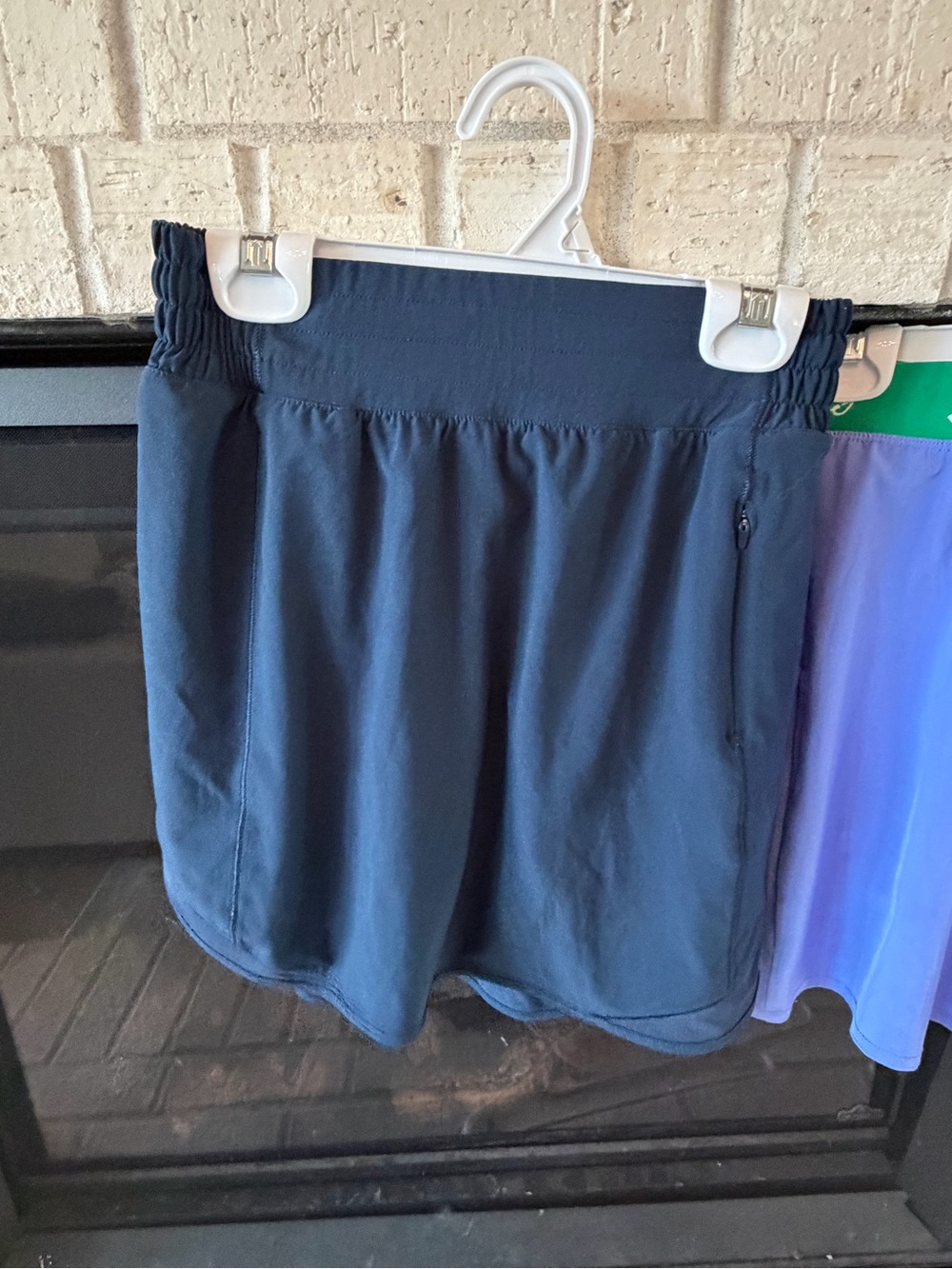 lululemon Navy Athletic Skort with Zip Pocket